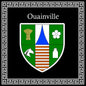 Plaque métal décorative carrée noire 30 X 30 cm blason Ouainville, Seine Maritime (76)