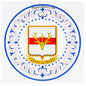 Plaque métal décorative aile lys ronde Ø 30 cm blason Francaltroff, canton du Saulnois Moselle 57