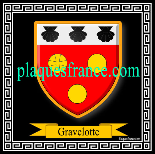 Plaque métal décorative fond noir carrée 30 x 30 cm blason Gravelotte, canton Les Côteaux Mosellans Moselle 57