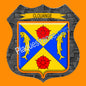 Plaque métal décorative format écusson Ø 30cm fond plaques métal blason Clouange, Moselle 57