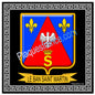 Plaque métal décorative fond noir carré 30 x 30cm  blason Le Ban Saint Martin 57