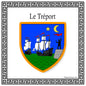 Plaque métal décorative 30 x 30 cm carrée blanche Le Tréport, Seine Maritime (76)