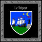 Plaque métal décorative 30 x 30 cm carrée noire Le Tréport, Seine Maritime (76)