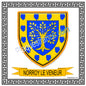 Plaque métal décorative fond blanc carré 30 x 30cm  blason Norroy le Veneur, canton Rombas 57