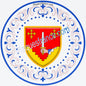 Plaque métal décorative façon assiette aile lys Ø 30cm  blason Roncourt, Moselle 57