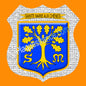 Plaque écusson blason Sainte Marie aux Chênes Fond craquelres