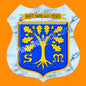 Plaque écusson blason Sainte Marie aux Chênes Fond marbre