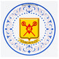 Plaque métal décorative aile lys ronde Ø 30 cm blason Vergaville, canton du Saulnois Moselle 57