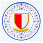 Plaque métal décorative aile lys ronde Ø 30 cm blason Vic-sur-Seille, canton du Saulnois Moselle 57
