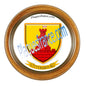 Plaque métal décorative format rond Ø 30 cm cadre bois Vittersbourg, canton du Saulnois, Moselle 57
