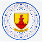 Plaque métal décorative aile lys ronde Ø 30 cm blason Vittersbourg, canton du Saulnois Moselle 57