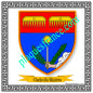 Plaque métal décorative fond blanc carrée 30x30 cm blason de Charleville-Mézières, Ardennes 08