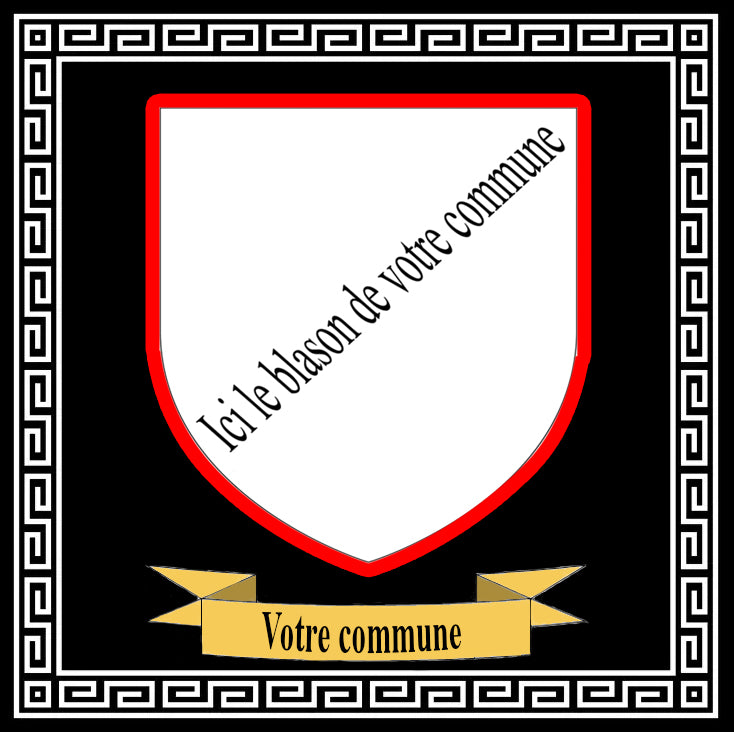Plaque métal décorative carrée fond noir
