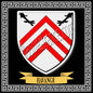 Plaque métal décorative carrée 30x30 cm fond noir blason Havange  Moselle 57