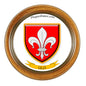Plaque métal décorative format rond Ø 30 cm cadre bois Lille, canton de Lille, Nord 59