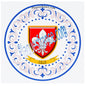 Plaque métal décorative frise lys ronde Ø 30 cm blason Lille, canton de Lille Nord 59