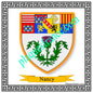 Plaque métal décorative fond blanc carrée 30x30 cm blason de Nancy,  Meurthe et Moselle 54