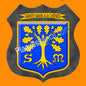 Plaque écusson blason Sainte Marie aux Chênes Fond métal verre