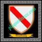 Plaque métal décorative fond noir carrée 30x30 cm blason de Strasbourg,  Bas-Rhin 67