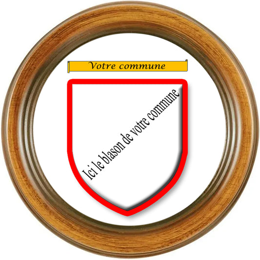 Plaque métal décorative ronde fond noir à configurer
