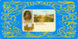Plaque métal décorative 15 x 30 cm carte postale ancienne :  Château-Voué canton du Saulnois Moselle 57