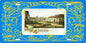 Plaque métal décorative 15 x 30 cm carte postale ancienne : Rue principale de Donnelay, canton du Saulnois Moselle 57