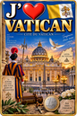 Plaque métal décorative 20 x 30 cm , Vatican, Europe