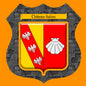 Plaque métal décorative format écusson Ø 30cm fond plaques métal blason Château-Salins, Moselle 57 (Copie)