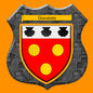 Plaque métal décorative format écusson Ø 30cm fond plaques métal,  blason Gravelotte 57