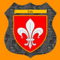 Plaque métal décorative format écusson Ø 30cm fond plaques métal blason Lille, Nord 59