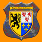 Plaque métal décorative format écusson Ø 30cm fond marianne,  blason Hauts de France