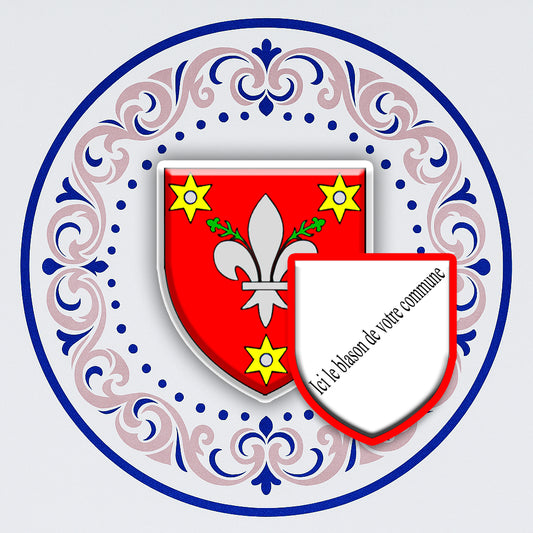 Plaque métal décorative rondes façon assiette à configurer
