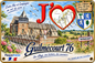 Plaque métal décorative 20 cm x 30 cm J' ❤️ Guilmécourt, Seine Maritime (76)