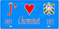 Plaque métal décorative, J'❤️Cheminot, Moselle (57)