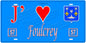 Plaque métal décorative, J'❤️Foulcrey, Moselle, fond mur bleu 57