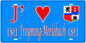 Plaque métal décorative, J'❤️ Freyming-Merlebach, Moselle, fond mur bleu 57