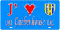 Plaque métal décorative, J'❤️Guebenhouse, Moselle, fond mur bleu 57