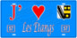 Plaque métal décorative, J'❤️Les Étangs , Moselle, fond mur bleu 57
