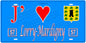 Plaque métal décorative, J'❤️ Lorry-Mardigny, Moselle, fond mur bleu 57