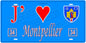 Plaque métal décorative, J' ❤️Montpellier, Hérault (34)