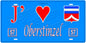 Plaque métal décorative, J'❤️Oberstinzel, Moselle, fond mur bleu 57