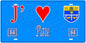 Plaque métal décorative, J' ❤️Pau, Pyrénées‑Atlantiques (64)
