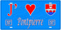 Plaque métal décorative, J'❤️ Pontpierre , Moselle (57)
