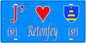 Plaque métal décorative, J'❤️Retonfey, Moselle, fond mur bleu 57