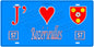 Plaque métal décorative, J'❤️ Rozérieulles, Moselle, fond mur bleu 57