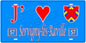 Plaque métal décorative, J'❤️Servigny-lès-Raville, Moselle, fond mur bleu 57