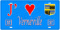 Plaque métal décorative, J'❤️ Vernéville, Moselle (57)