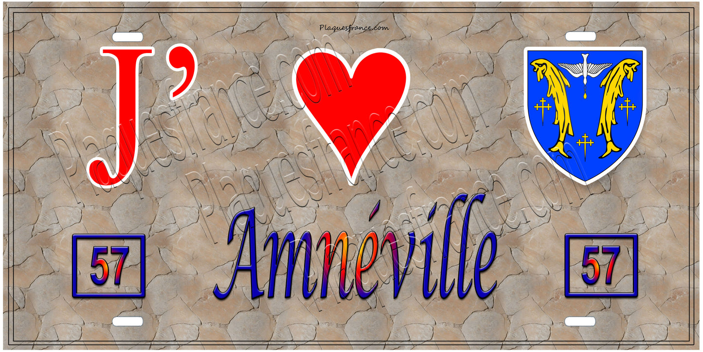 Plaque métal décorative 15 x 30 cm fond  mur antique 57 J' ❤️Amnéville, canton Rombas 57