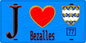 Plaque métal décorative  J' ❤️Bezalles, Seine et Mrne (77) fond bleu