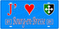 Plaque métal décorative, J' ❤️Bourg en Bresse, Ain 01